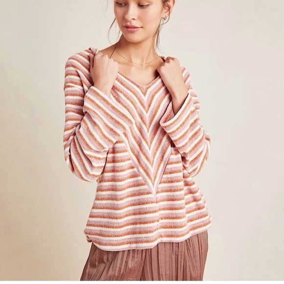 Anthropologie Saturday Sunday Chenille stripped hoodie - Picture 6 of 6